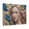 Forhera Design Luxury woman face painting, Open eyes woman art, Abstract feminine portrait, Elegant female oil painting view 2