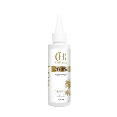 CAPTBRIGHT Coconut Hair Care Oil - Organic Coconut Oil for Skin, Hair, and Body, 100% Pure and Natural Hair Oil for Hair Growth, Scalp Nourishment, Damage Repair, and Hydration, Hair Tonic - (4 Fl Oz)