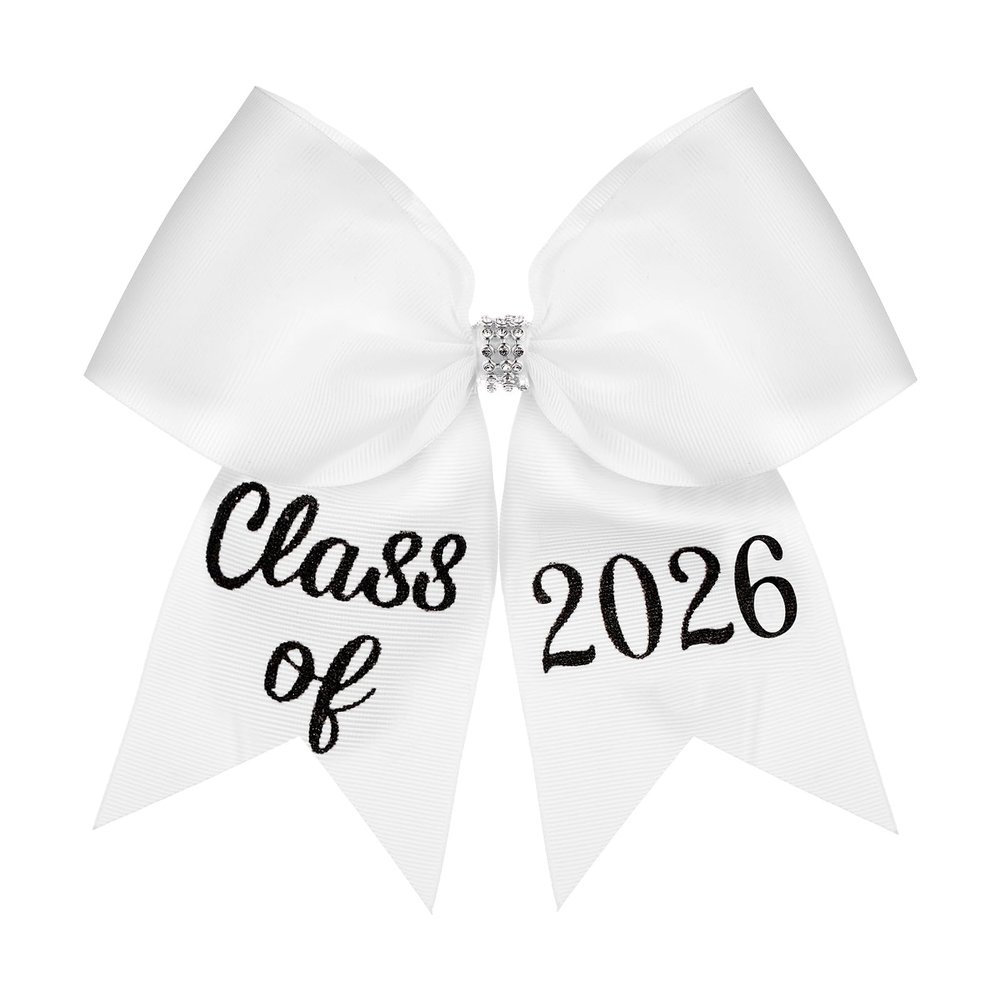 Knitgrip Graduation Bow Class of 2026 Graduation Cap Bow Class of 2026 Hair Accessories for Cap Decorations(White,Classic)