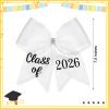 Knitgrip Graduation Bow Class of 2026 Graduation Cap Bow Class of 2026 Hair Accessories for Cap Decorations(White,Classic) view 2
