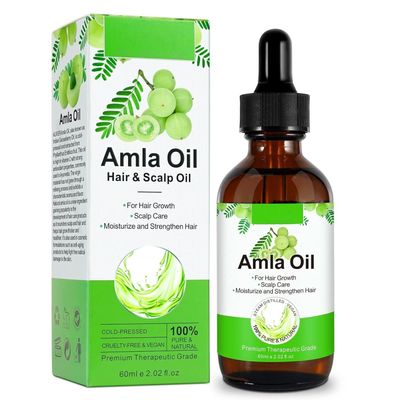 Amla Oil for Hair Growth & Scalp Care  2.02 FL OZ | 100% Pure & Cold-Pressed | Vegan, Nourishing & Strengthening Hair Treatment