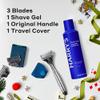Harry's Shaving Holiday Gift Set for Men - 1 Razor Handle (Craft Edition), 3 Original Razor Blade Refills, Foaming Shave Gel & Travel Blade Cover view 2