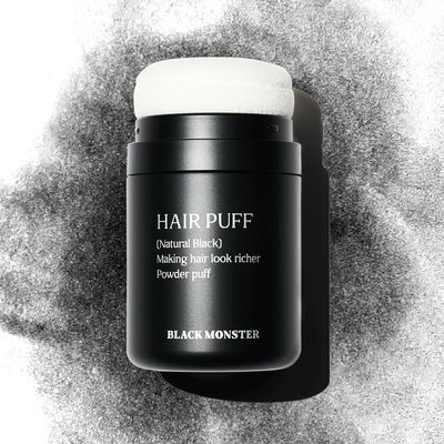 Black Monster BLACK Hair Puff Natural Black, Volumizing Hair Fiber Powder, 0.92oz(26g)