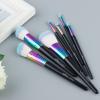 YMGSCC 7PCS Rainbow Makeup Brushes Set Professional Make Up Brush for Face Eyes Makeup Full Size Copper Handle view 2
