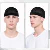 4 Pcs Wave Cap,Silk Wave Sleep Hair Cap for Black Men, Mens Night Elastic Band Satin Skull Caps Unisex Shower(Black) view 3
