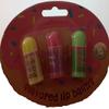 3 Stick Pack of Just 4 Girls: Donut Party Lip Balm; Vanilla, Jelly and Green Tea Flavors 0.1 oz each view 1