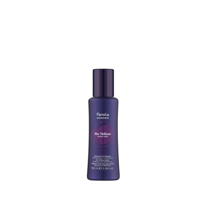 Fanola Wonder No Yellow Purple Hair Mask - Acidic pH Deep Conditioning Hair Mask for Blonde, Bleached & Grey Shades - Intense Violet Pigment Neutralizes Brassy Tones (3.38 Ounce)