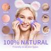 100-Count Compressed Facial Sponges, Heart Shape Face Sponge for Cleansing, Natural Cosmetic Spa Sponges for Facial Cleansing, Exfoliating Mask (Purple Heart Sponges) view 4