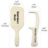 Linkidea 2 Pcs Bald Mans Comb and Brush, Unique Bald Head Styling Tool, Hilarious Joke Brush Funny Gag Gift for Grandpa, Boyfriend view 2