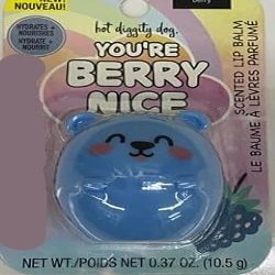 Hot Giggity Dog, You're Berry Nice! Super Cute Dog Shaped Berry Flavored Lip Balm 0.37 Oz, Clear