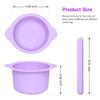 3PCS Silicone Wax Warmer Liner, Reusable Silicone Wax Pot Liner with 3 Pcs Silicone Wax Sticks, Melt Warmer Wax Pot Replacement, Wax Melt Liners view 2