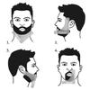 1 Pc Beard Shaper Comb Hair Shaping Tool Trimming Template Goatee Lineup Edging Men's Styling Tool Shaving Supplies Barbering Razor Trimmer Facial Hair Accessory Professional Grooming view 2