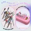 13PCS Nail Drill Bits Set & 30 Holes Nail Bits Holder Case with Cleaning Brush for Home Salon view 2