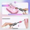 13PCS Nail Drill Bits Set & 30 Holes Nail Bits Holder Case with Cleaning Brush for Home Salon view 4