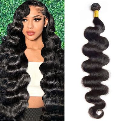 12A Body Wave Bundle Human Hair Extensions 22Inch Brazilian Human Hair Bundle Natural Black Hair Extensions