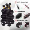 12A Body Wave Bundle Human Hair Extensions 22Inch Brazilian Human Hair Bundle Natural Black Hair Extensions view 3