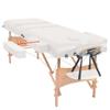 3-Zone Folding Massage Table 3.9" Thick White view 4