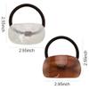 2 PCS Tortoise Shell Ponytail Hair Cuff Geometric Hair Ties Wrap for Women Girls Geometric Hair Elastics Acetate Ponytail Ring Set for Long Thick Hair Ropes for Women view 2