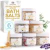 Bath Salts Gift Set for Women  Pack of 6 Scents: Lavender, Rose, Chamomile, Eucalyptus, Coconut, Orange  Epsom Salt Gift Set, Bath Crystals for Women Relaxing, Self Care Gift for Mom view 1