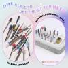 13PCS Nail Drill Bits Set & 30 Holes Nail Bits Holder Case with Cleaning Brush for Home Salon view 2