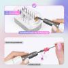 13PCS Nail Drill Bits Set & 30 Holes Nail Bits Holder Case with Cleaning Brush for Home Salon view 4
