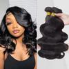 12A Body Wave Bundles Human Hair 10 12 14Inch Brazilian Human Hair 3 Bundles Human Hair Extensions for women Natural Black view 1