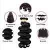 12A Body Wave Bundles Human Hair 10 12 14Inch Brazilian Human Hair 3 Bundles Human Hair Extensions for women Natural Black view 3