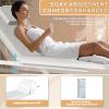 Electric Lift Massage Table with Lockable Wheels, Electric Massage Treatment Table with 4'' Think Premium Foam, 1500Lbs Capacity, Physical Therapy Table with Ajustable Backrest for Facial, Spa (WHITE) view 3