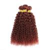 Auburn Kinky Curly Bundles Human Hair Reddish Brown Bundles Cooper Red Curly Wave Bundle 24 26 28 Inch 300g Double Weft Unprocessed Brazilian Virgin Remy Weave Color #33 Hair Extension view 3