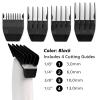 2 Pack Professional Peanut Replacement Blade, 4 Professional Peanut Clipper GuardsPrecision - Ground for Smooth Cutting Snap-On Compatible with Wahl Peanut Clippers & Trimmers #2068-300, Black/Silver view 4