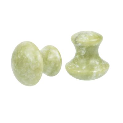 ASAKKURA 2pcs Jade Mushroom Design Facial Beauty Eye and Neck Roller Cool Quality Eye for Skin Nourishment and Moisture for Family and Friends