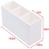 2 Pack of 3 Compartment Makeup Organizer Acrylic Multi-Purpose Makeup Brush and Cosmetic Holder Storage Display Case (White) view 2