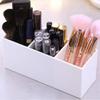 2 Pack of 3 Compartment Makeup Organizer Acrylic Multi-Purpose Makeup Brush and Cosmetic Holder Storage Display Case (White) view 4