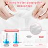 100 Count Disposable Face Towel, Ultra Soft & Thick Washcloths, Biodegradable Facial Towels for Sensitive Skin, Makeup Remover Dry Wipes, Lint-Free Towelettes for Cleansing (4 Pack) view 4