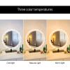 HXYhydrypd Tabletop Vanity Mirror with Touch Control, LED Lighted Makeup Mirror with Crystal Design Frame(Black,50cm) view 2