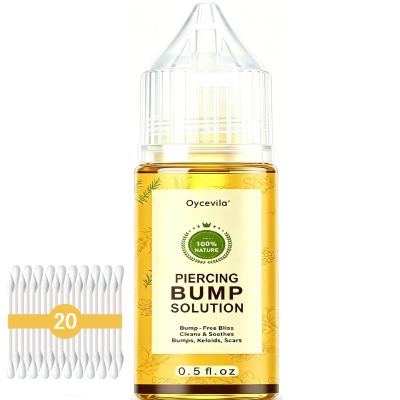 Oycevila Piercing Bump Solution, Soothing Piercing Aftercare Oil, 0.5 oz