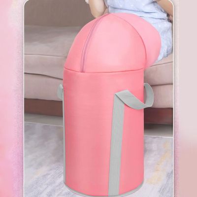 Foldable Foot Bath Soaking Bag with Knee Cover, Foot Wash Basin, Multifunctional Collapsible Basin for Laundry and Washing, Portable Foot Spa Tub for Pedicure Travel Camping Outdoor Relaxation (Pink)