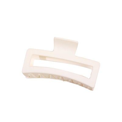 12Pcs Hair Claw Clips 5.1Inch Medium Sizes, Square,Non - Slip Matte Finish Strong Hold Clips for Thick, Curly, Thin Hair, Women Black Hair Accessories(White1)
