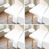 FAHKNS 4 Sets Premium Microfiber Massage Table Sheets Set, 3 Piece Set Ultra-Light Massage Table Cover, Soft Massage Sheets Sets Include Flat Sheet, Fitted Sheet, and Massage Face Rest Cover, White view 1