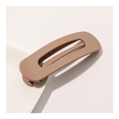 12Pcs Hair Claw Clips 4.3Inch Medium Sizes, Square,Non - Slip Matte Finish Strong Hold Clips for Thick, Curly, Thin Hair, Women Black Hair Accessories(Brown)