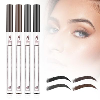 4PCS 3D Magic Microblading Eyebrow Pencil,2025 New 4 Head Split Waterproof Long lasting Wild Eyebrow Pen,Upgrade Fine Stroke Eyebrow Pen Makeup Long-Lasting Eyebrow Pencil Stay All Day (All Color)
