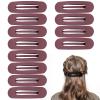 12Pcs Hair Claw Clips 4.3Inch Medium Sizes, Square,Non - Slip Matte Finish Strong Hold Clips for Thick, Curly, Thin Hair, Women Black Hair Accessories(Wine Red) view 1
