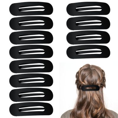 12Pcs Hair Claw Clips 4.3Inch Medium Sizes, Square,Non - Slip Matte Finish Strong Hold Clips for Thick, Curly, Thin Hair, Women Black Hair Accessories(Black)