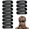12Pcs Hair Claw Clips 4.3Inch Medium Sizes, Square,Non - Slip Matte Finish Strong Hold Clips for Thick, Curly, Thin Hair, Women Black Hair Accessories(Black) view 1