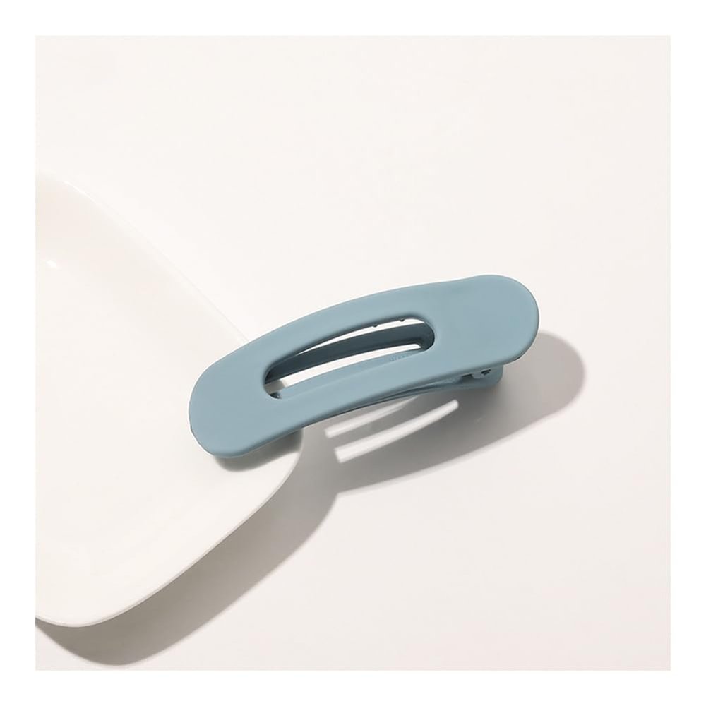 12Pcs Hair Claw Clips 3.1Inch Medium Sizes, Square,Non - Slip Matte Finish Strong Hold Clips for Thick, Curly, Thin Hair, Women Black Hair Accessories(Minor Sky Blue)