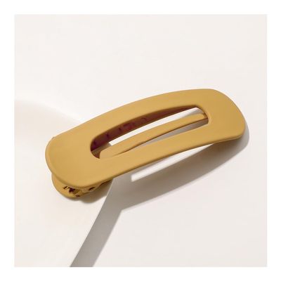 12Pcs Hair Claw Clips 4.3Inch Medium Sizes, Square,Non - Slip Matte Finish Strong Hold Clips for Thick, Curly, Thin Hair, Women Black Hair Accessories(Yellow)