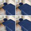 4 Sets Premium Microfiber Massage Table Sheets Set, 3 Piece Set Ultra-Light Massage Table Cover, Soft Massage Sheets Sets Include Flat Sheet, Fitted Sheet, and Massage Face Rest Cover, Blue view 1