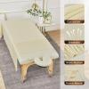 FAHKNS 4 Sets Premium Microfiber Massage Table Sheets Set, 3 Piece Set Ultra-Light Massage Table Cover, Soft Massage Sheets Sets Include Flat Sheet, Fitted Sheet, and Massage Face Rest Cover, Beige view 2