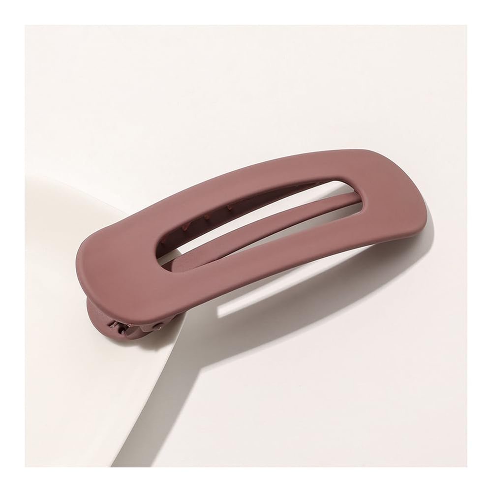 12Pcs Hair Claw Clips 4.3Inch Medium Sizes, Square,Non - Slip Matte Finish Strong Hold Clips for Thick, Curly, Thin Hair, Women Black Hair Accessories(Cameo Brown)