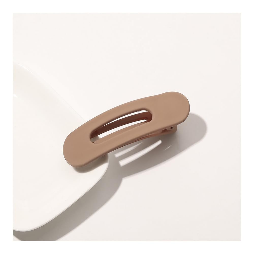 12Pcs Hair Claw Clips 3.1Inch Medium Sizes, Square,Non - Slip Matte Finish Strong Hold Clips for Thick, Curly, Thin Hair, Women Black Hair Accessories(Minor Brown)